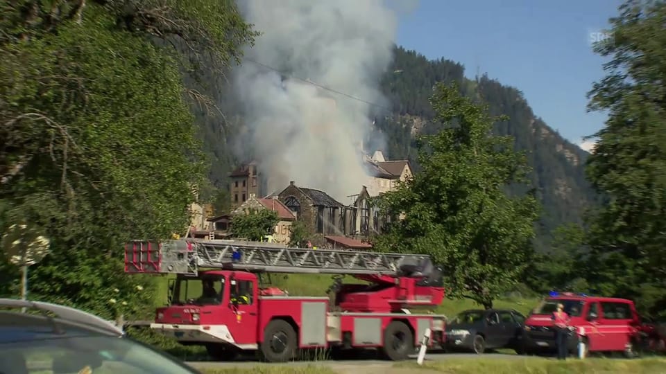 Brand beim Schloss Ortenstein
