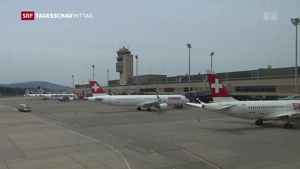 Wegen Coronakrise: weniger Flugpassagiere am Flughafen Zürich
