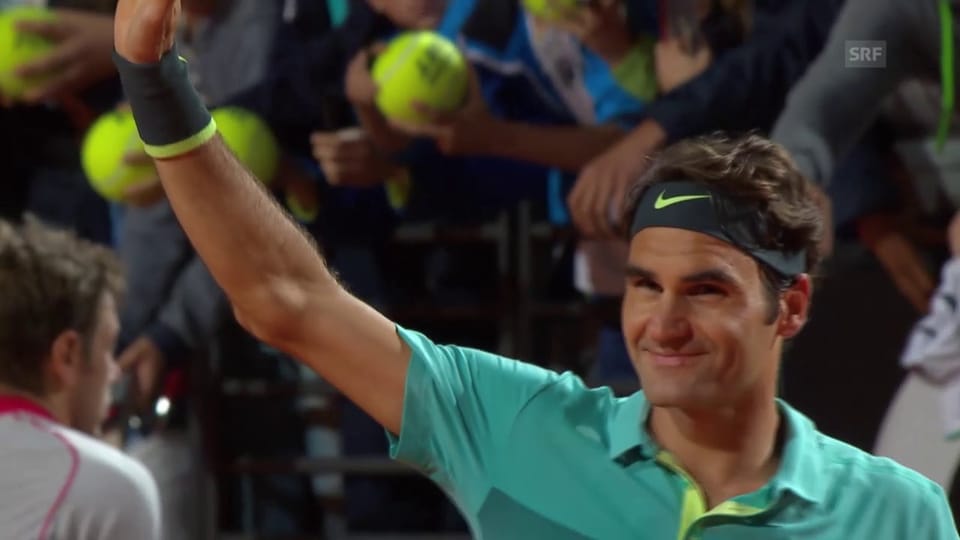 Rom-Halbfinal 2015: Federer schlägt Wawrinka