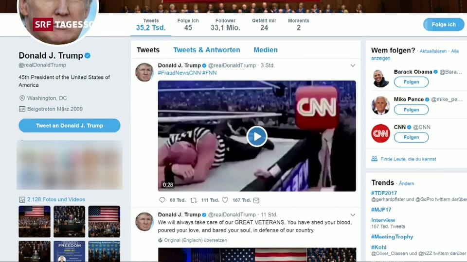 Trump verprügelt «CNN» in Video