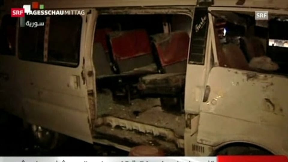 Anschlag in Damaskus (Tagesschau, 4.1.2013)