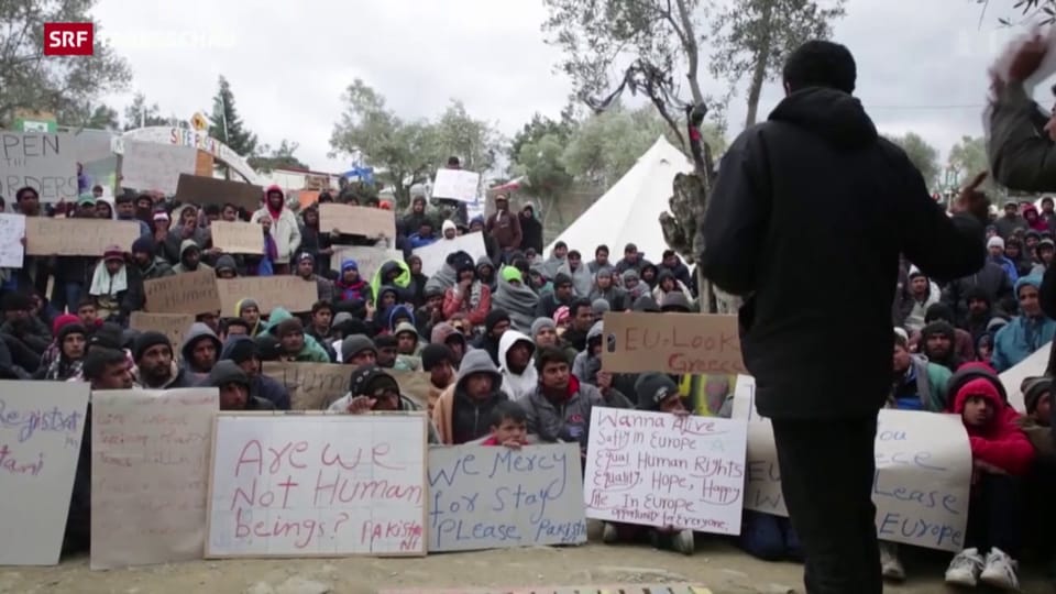 Verzweifelte Flüchtlinge in Griechenland