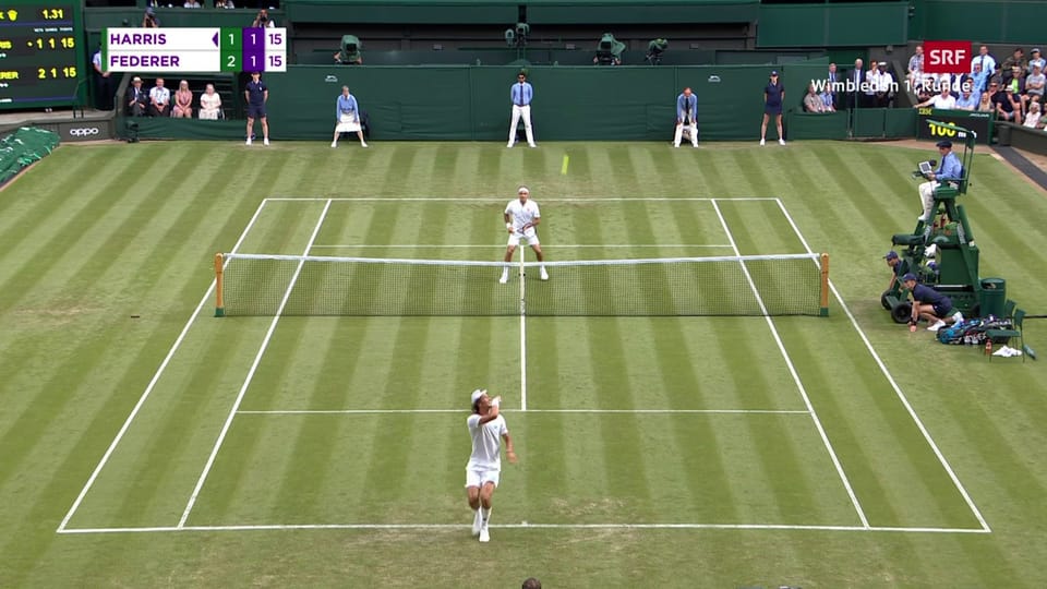 Federer vs. Harris: Die Live-Highlights