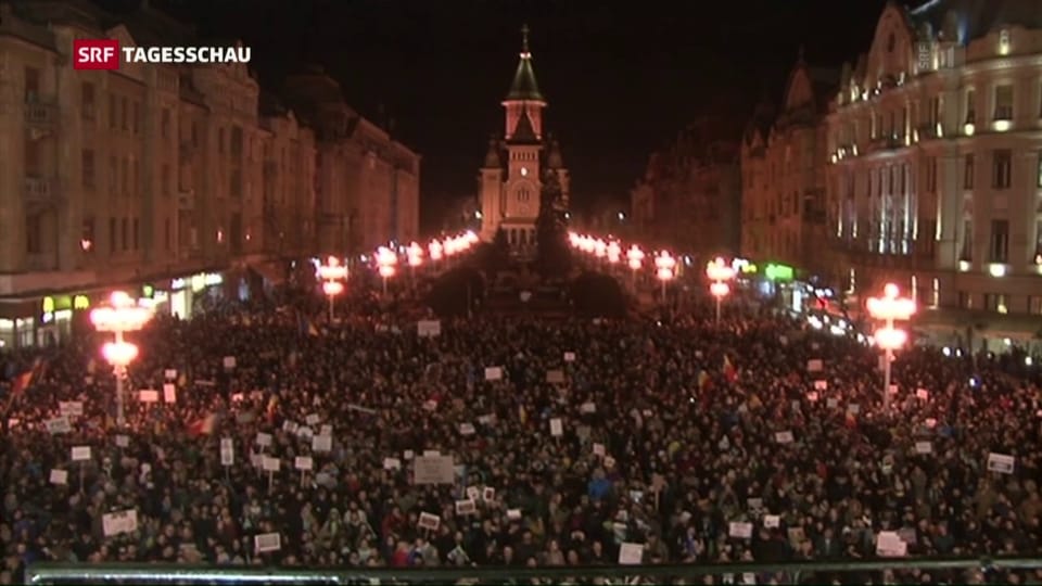 Hunderttausende protestieren gegen rumänische Regierung