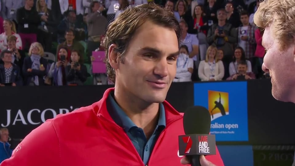 Platzinterview mit Federer («sportlive», 20.1.14) 