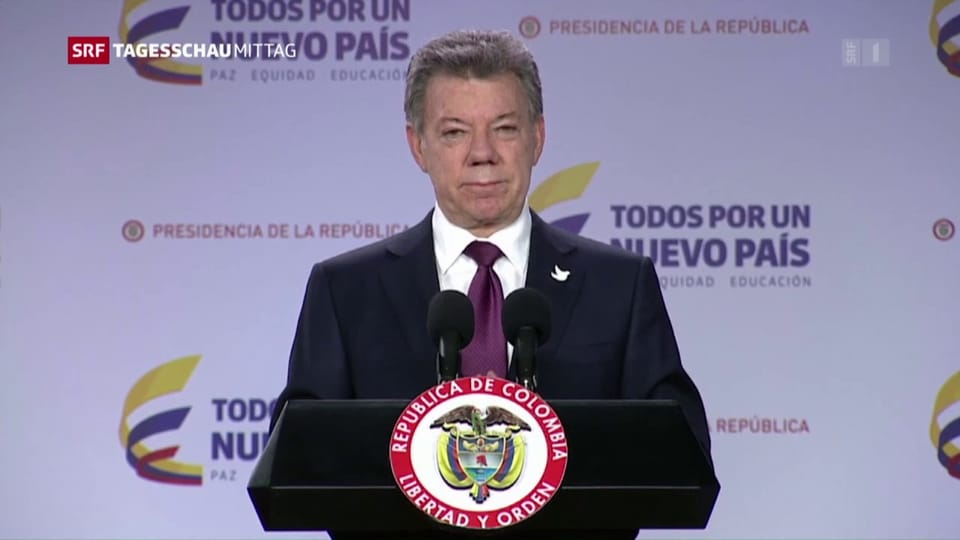 Kolumbiens Präsident hält an Friedensplan fest