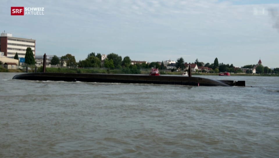 Schiffskollision auf dem Rhein