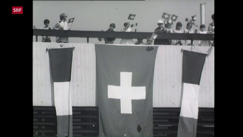1970 feiern die Schweiz und Frankreich die Erweiterung des Flughafens