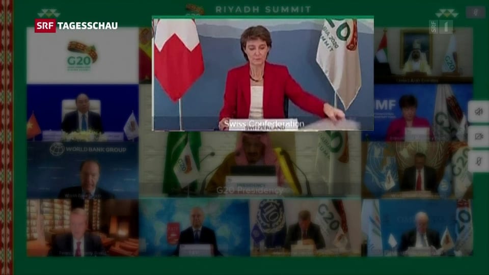 Schweiz zu Gast beim virtuellen G20-Treffen