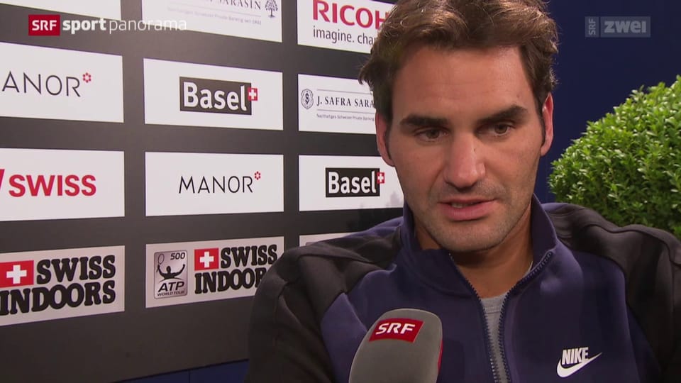 Roger Federer vor den Swiss Indoors Basel