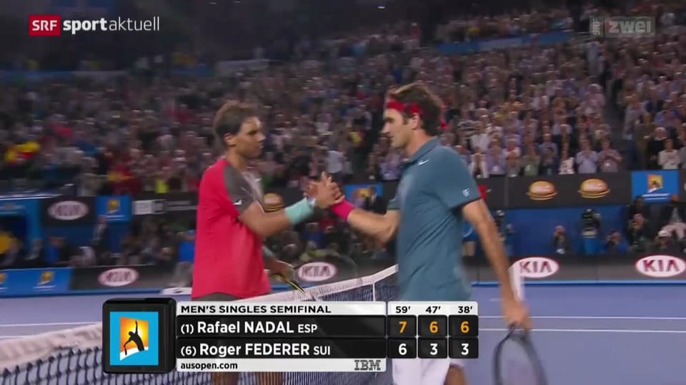 Tennis: Halbfinal Nadal - Federer