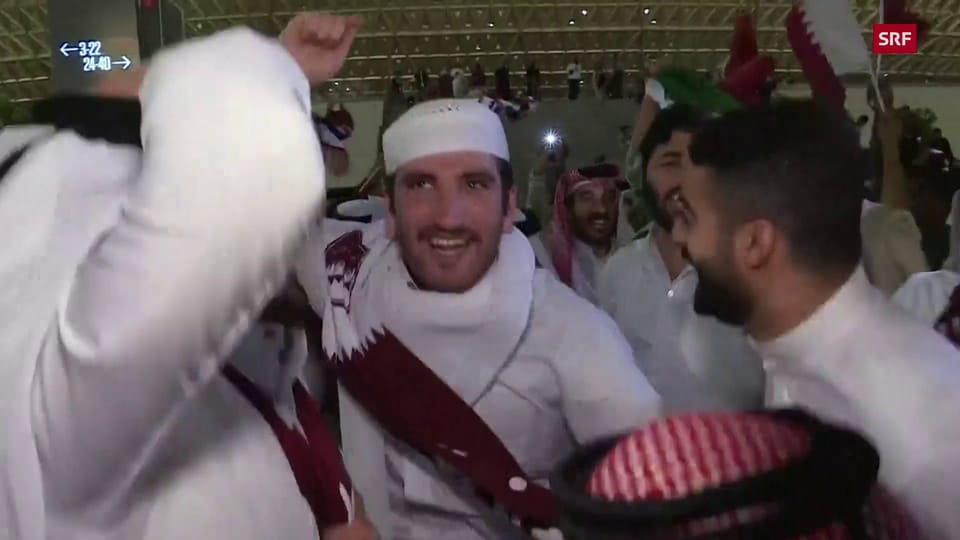 Katars Fans bejubeln den Sieg an der Asien-Meisterschaft
