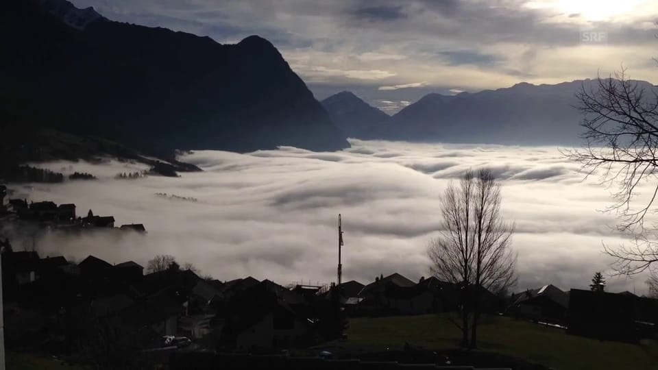 Nebelmeer bei Föhn in der Zentralschweiz