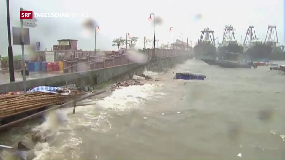 Taifun verwüstet Küste von Hongkong