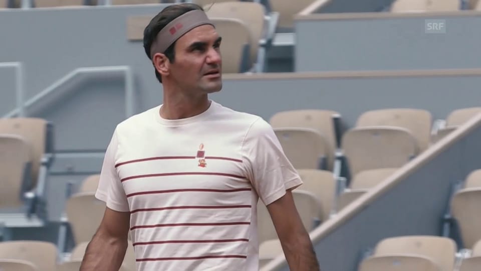 Eindrücke von der ersten Trainingseinheit Federers