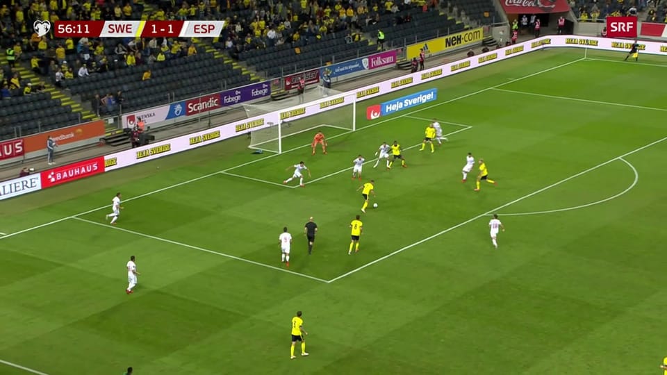 Schwedens Claesson dreht mit dem Treffer zum 2:1 das Spiel