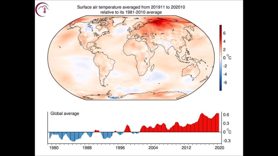 Jährliche Variation der Temperatur seit 1979: Copernicus Climate Change Service/ECMWF