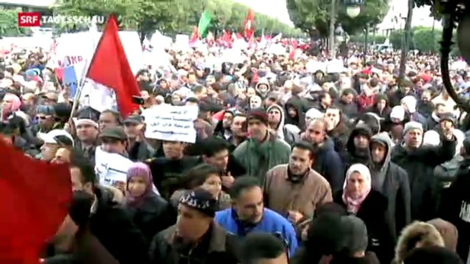 Ennahda-Anhänger demonstrieren