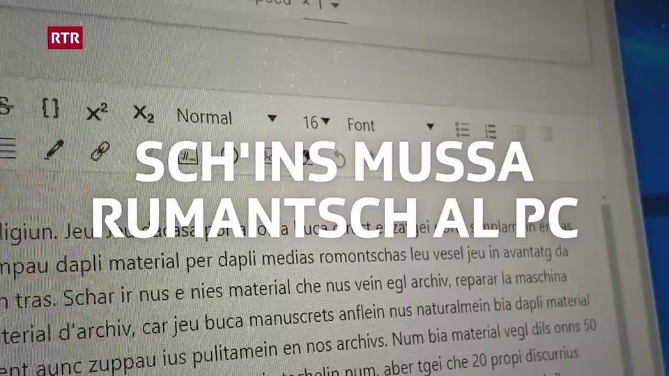 Speech-to-text: Sch'ins mussa rumantsch al PC