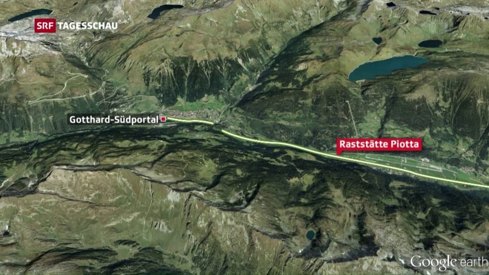 Schwerer Unfall vor dem Gotthard-Südportal