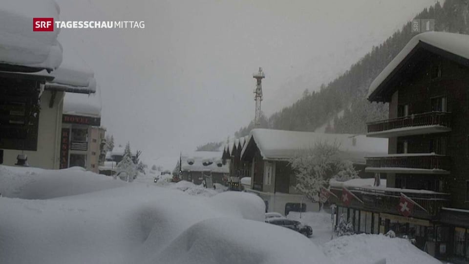 Gewaltige Schneemassen in den Alpen