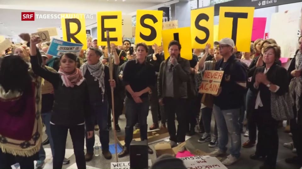 Massenproteste gegen Trumps Einreisepolitik