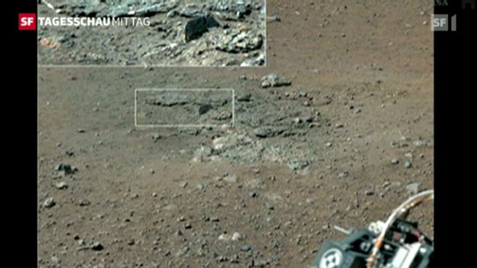Curiosity findet Beweise für Wasser auf dem Mars (Tagesschau vom 28.9.12, 12:45 Uhr)
