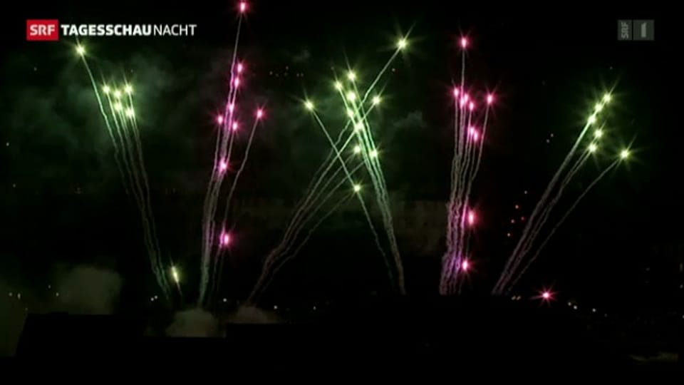 Basler Feuerwerk zum Nationalfeiertag
