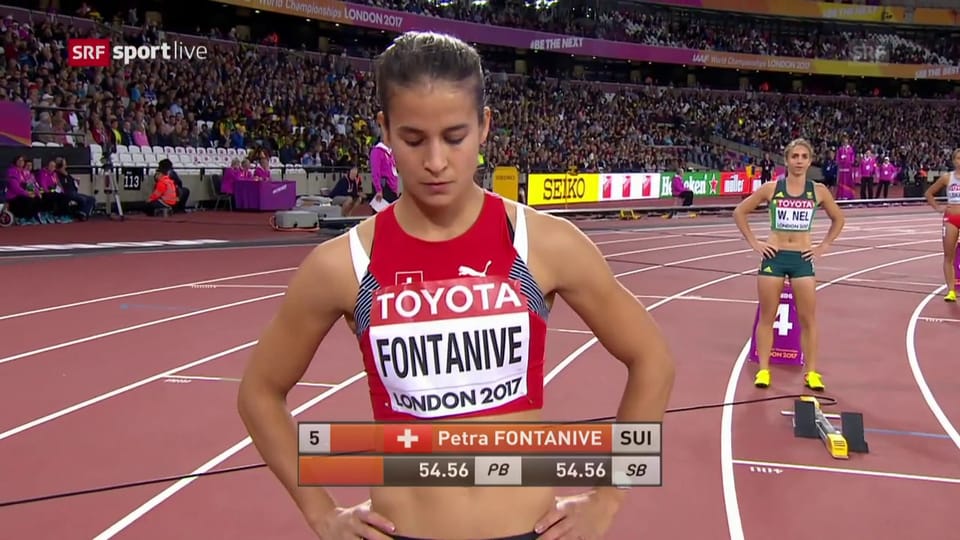 Der 400-m-Halbfinal von Petra Fontanive
