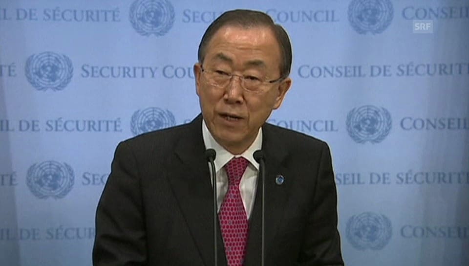Ban Ki Moon zu den Opfern (Originalton)