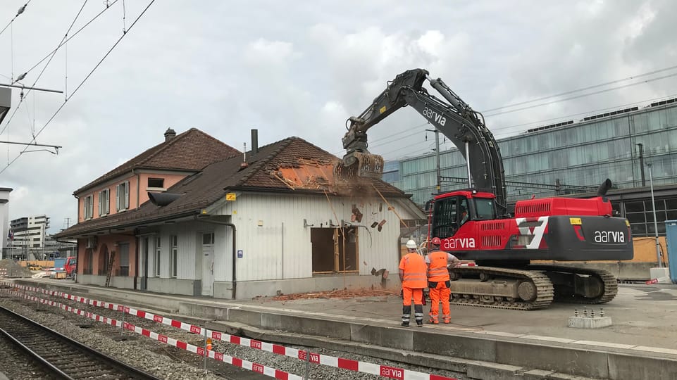 Nach 96 Jahren: Der WSB-Bahnhof in Aarau wird abgerissen