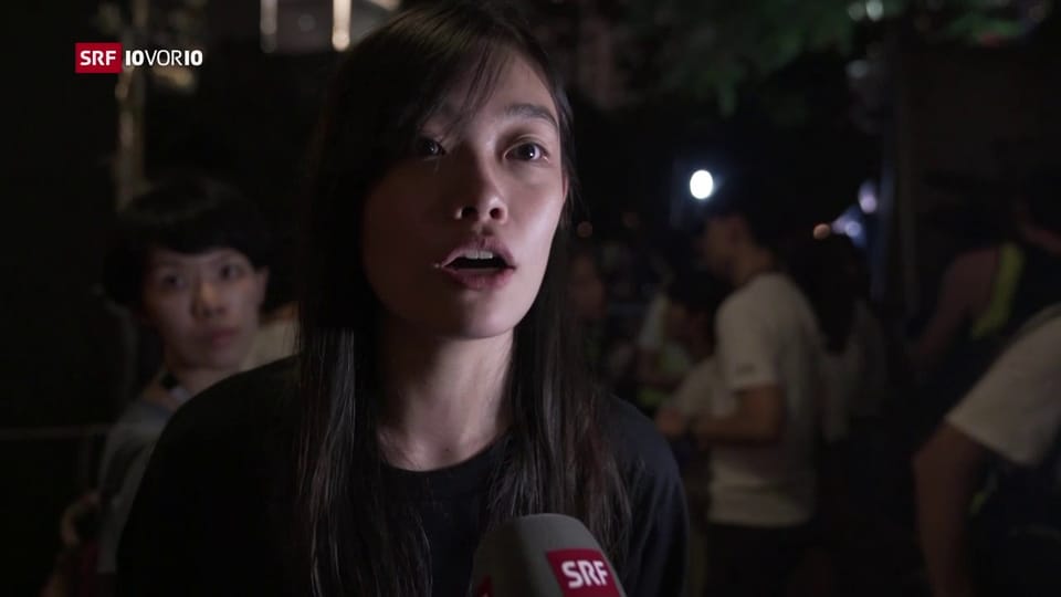 Ein Gesicht in Hongkongs Protestbewegung