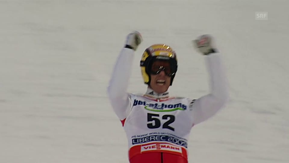 Küttel wird 2009 Weltmeister auf der Grossschanze