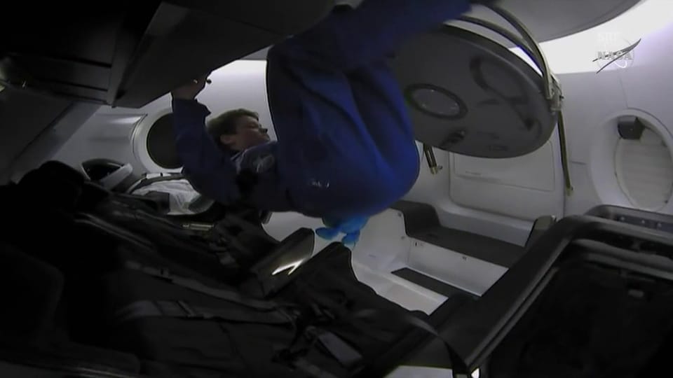 Aus dem Archiv:  ISS-Besatzung betritt das Raumschiff