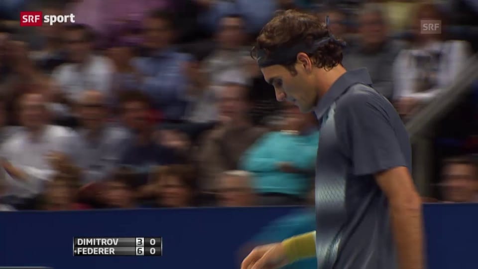 Federer-Dimitrov in Basel 2013 («sportaktuell» vom 25.10.2013)