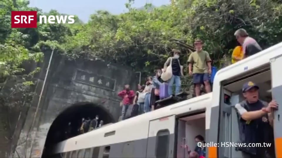 Schweres Zugunglück in Taiwan