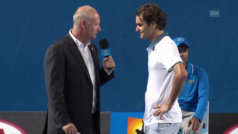 Englisches Platzinterview mit Federer («sportlive», 16.1.2014)