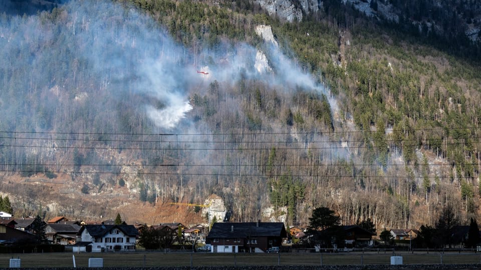 Waldbrand bei Meiringen