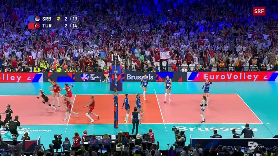 Die dramatische Schlussphase im EM-Final Serbien-Türkei