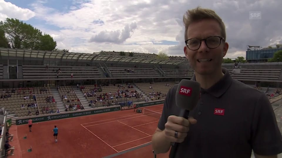 SRF-Moderator Olivier Borer erkundet Roland Garros