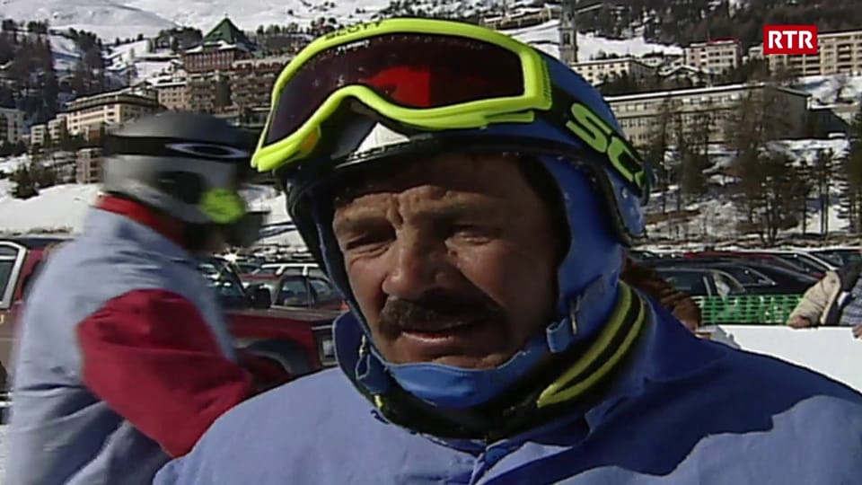 Telesguard 19.2.2001: Duri Casty al skijöring dal White Turf 2001