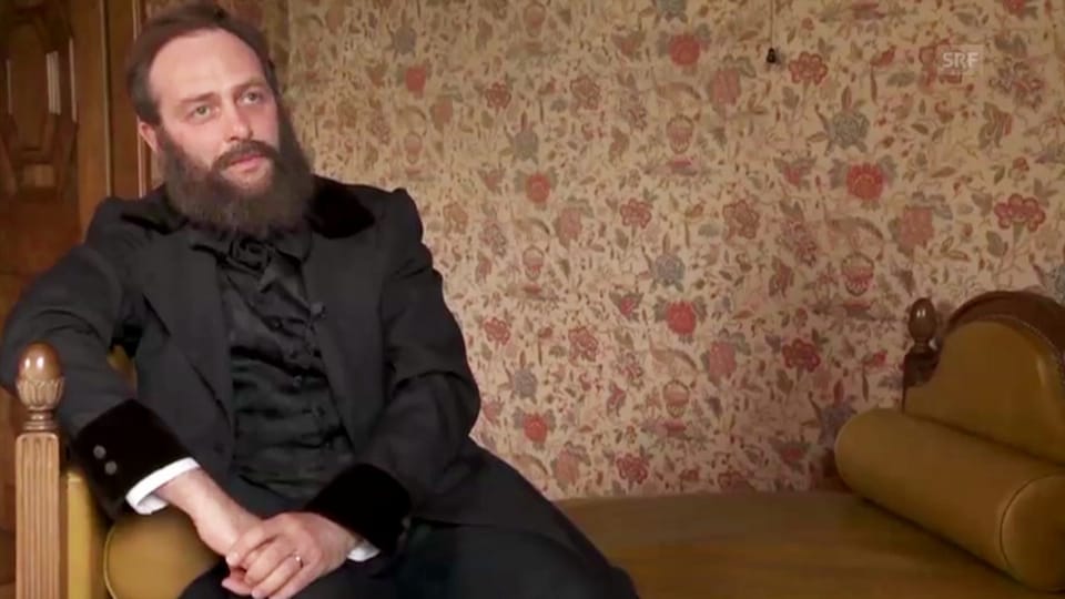 Interview mit Alfred Escher, gespielt von Samuel Weiss