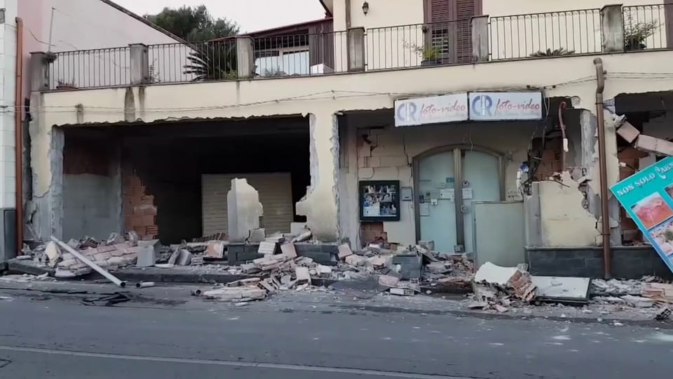 Schäden wegen Erdbeben auf Sizilien