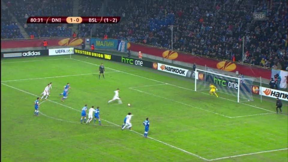 EL: Die Penalty-Szenen bei Dnjepr gegen Basel («sportlive»)