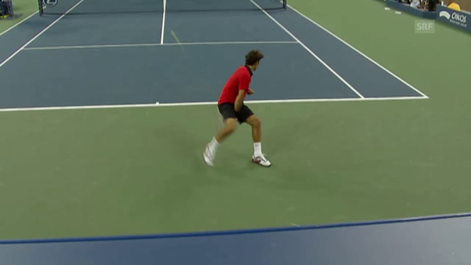 Federers Tweener gegen Djokovic