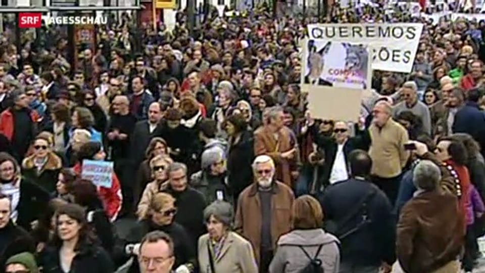 Massenproteste in Portugal