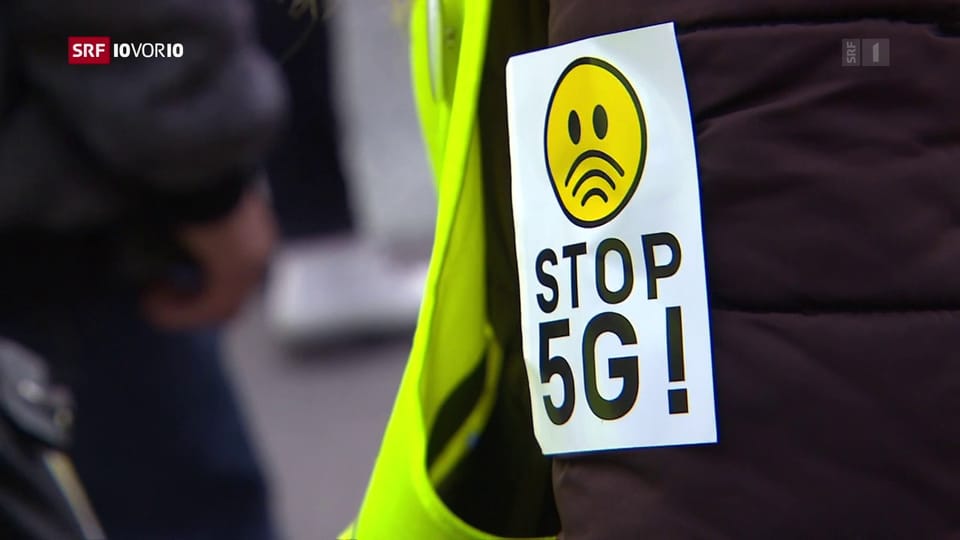 Demonstration gegen 5G-Technologie in Bern
