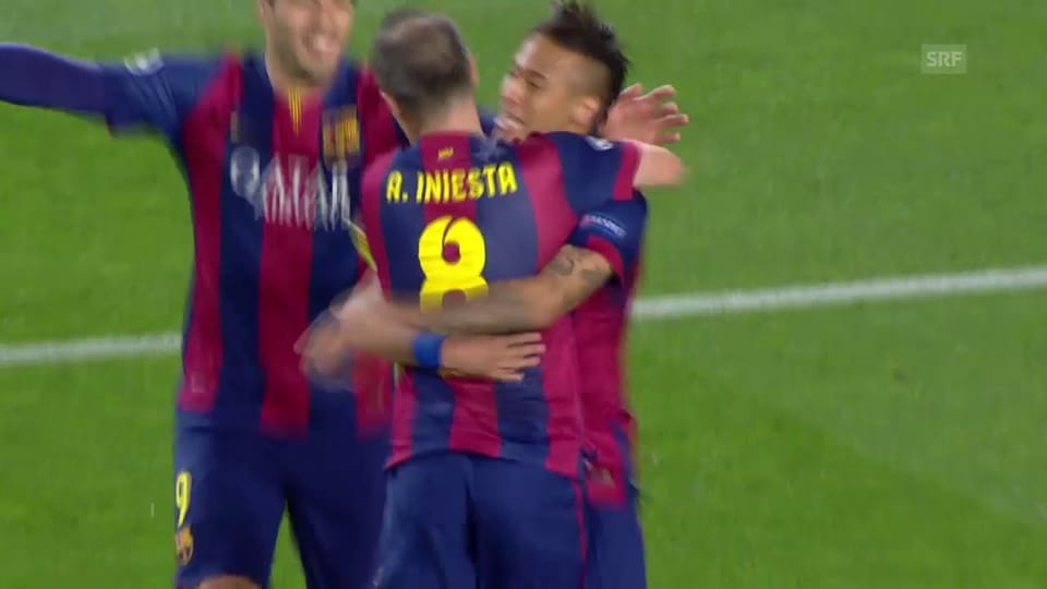 Iniesta tanzt die PSG-Spieler aus und bedient Neymar