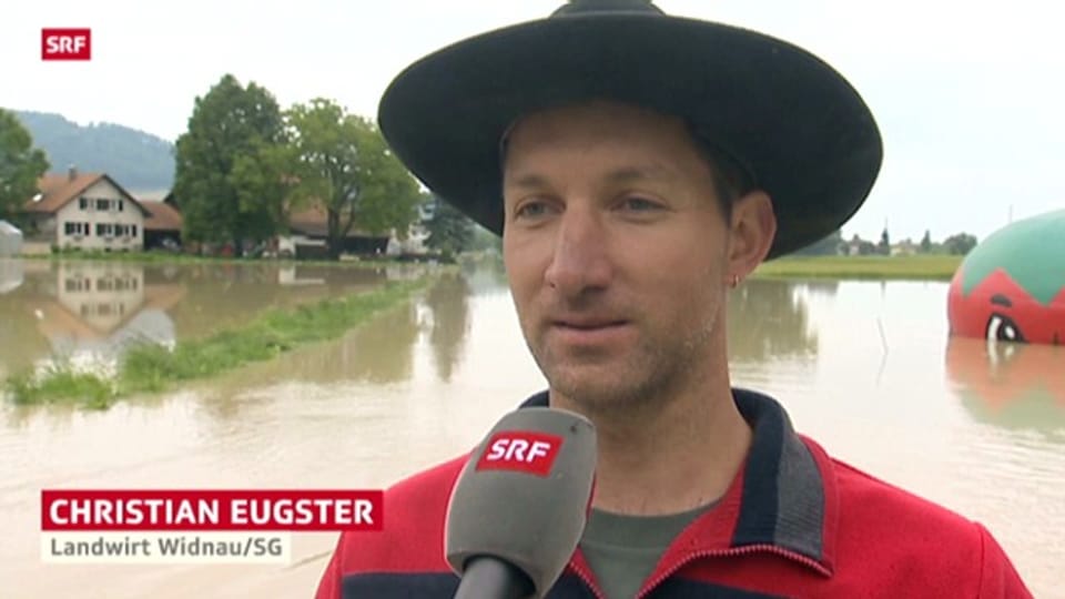Hochwasser-Lage in der Schweiz