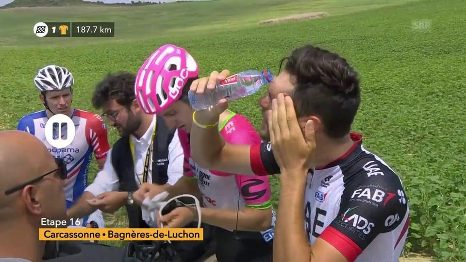 Tränengas: Tour de France gestoppt